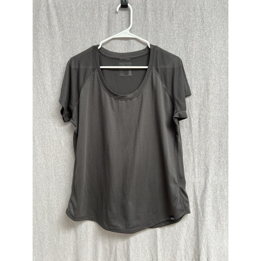 Patagonia Capilene Cool Trail Shirt Mens Sz XL Black Short Sleeve STY24496